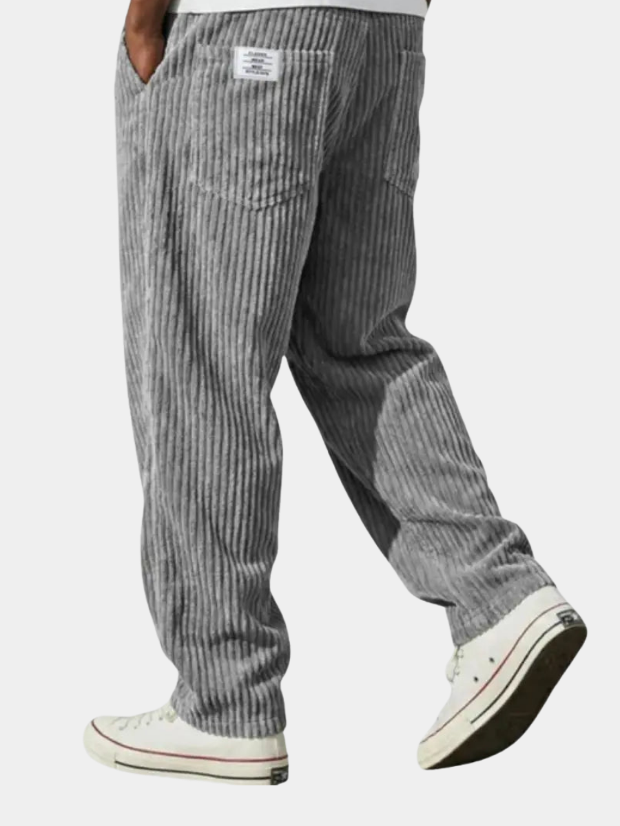 Herenbroek van corduroy met rechte pijpen