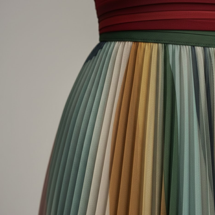 Geplooide maxi trouwjurk