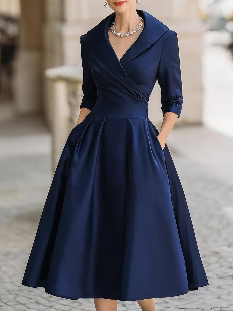 Vintage midi-jurk voor dames