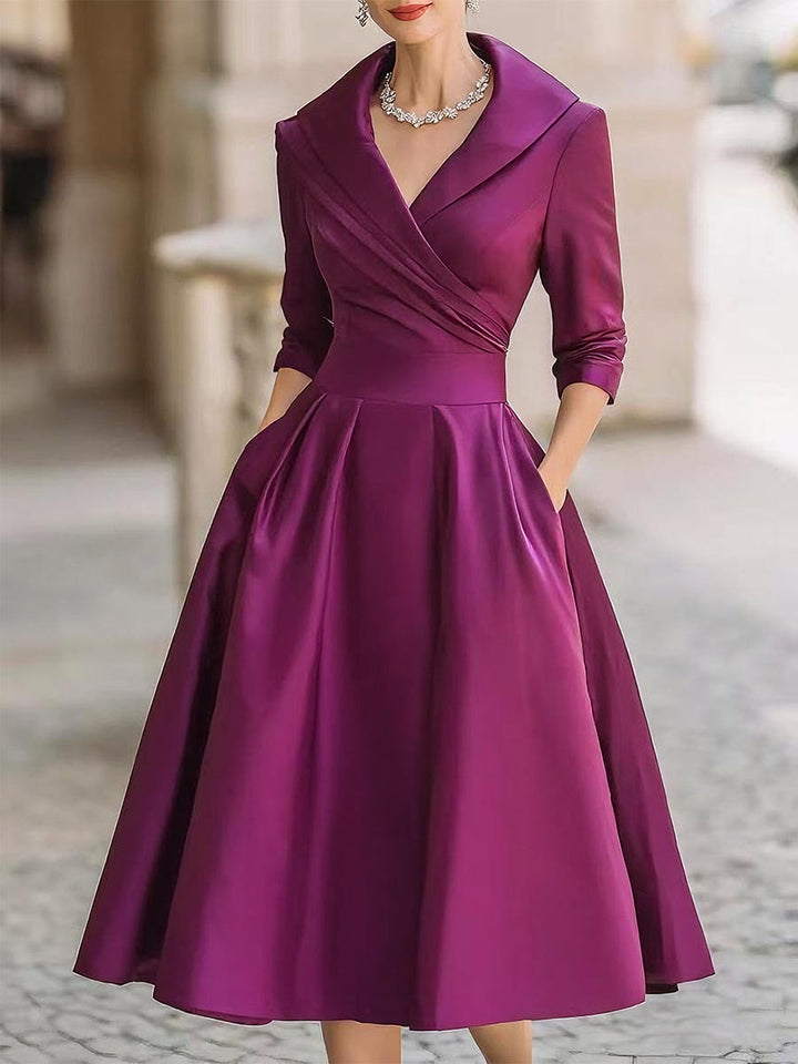 Vintage midi-jurk voor dames