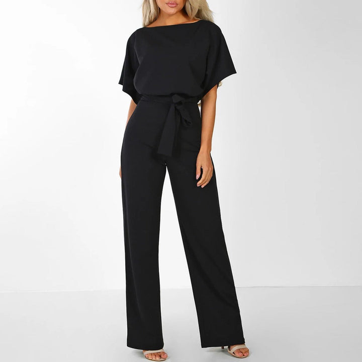 Elegante formele jumpsuit met korte mouwen voor dames, perfect voor de lente