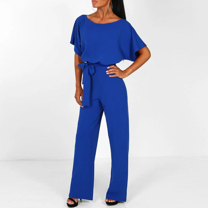 Elegante formele jumpsuit met korte mouwen voor dames, perfect voor de lente