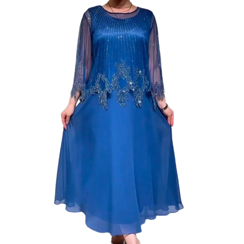Casual midi-jurk met mouwen voor dames