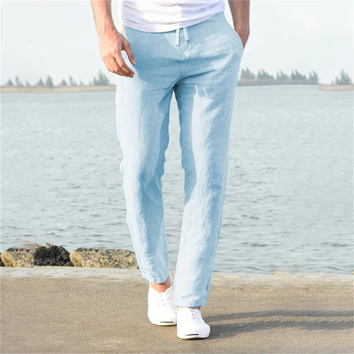 Heren linnen zomerbroek
