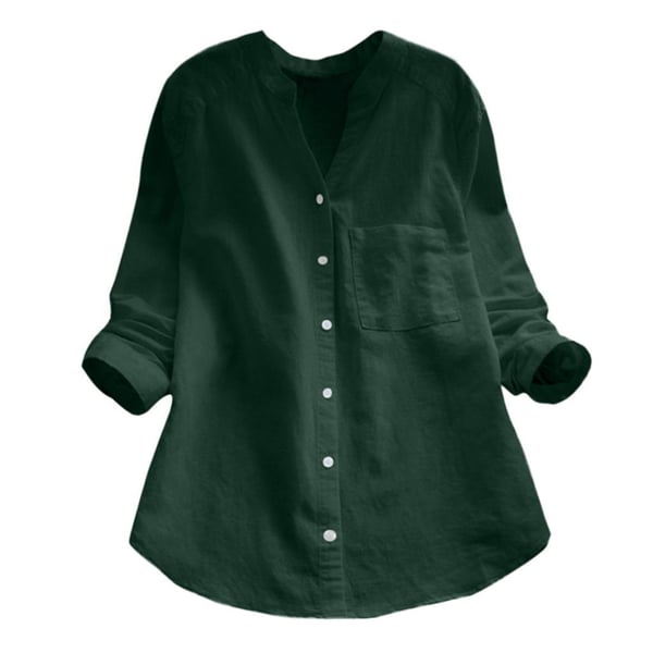 Blouse met v-hals en knoopsluiting voor dames
