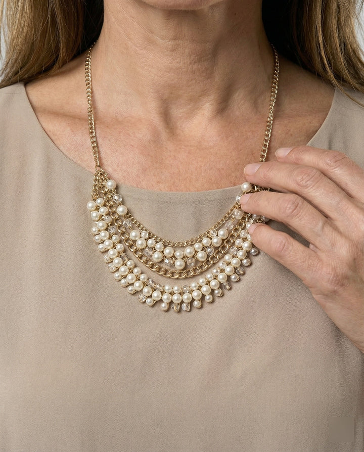 Chiffonjurk voor dames met korte mouwen