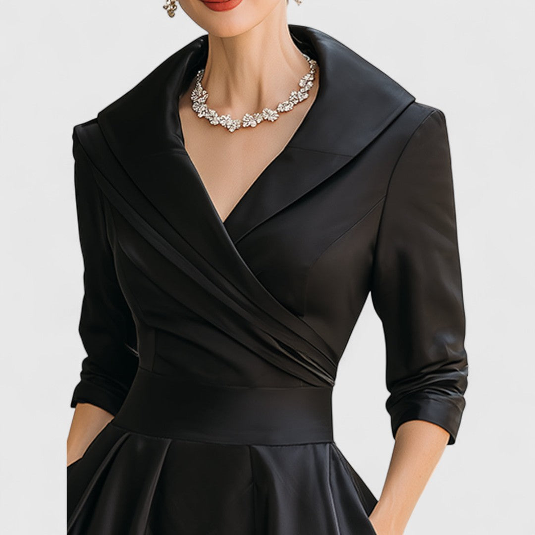 Feestelijke grace midi-jurk