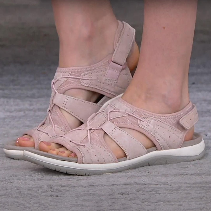 Orthopedische open sandalen voor dames met brede band