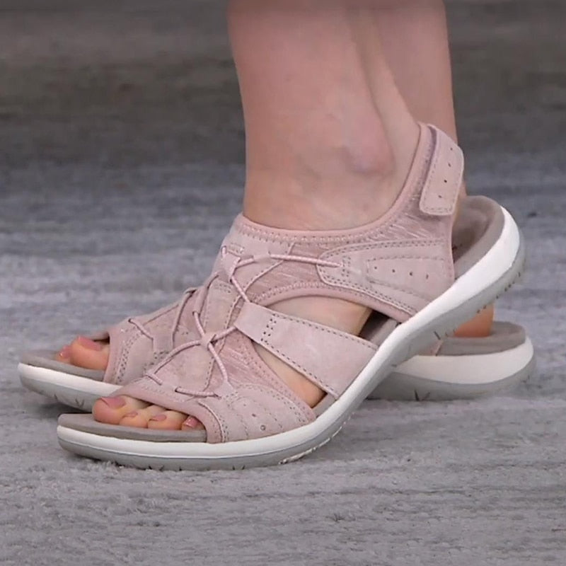Orthopedische open sandalen voor dames met brede band