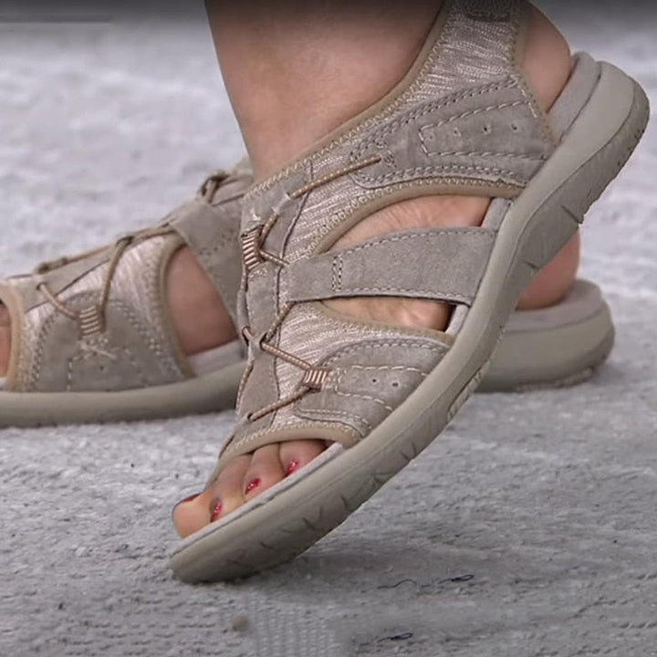 Orthopedische open sandalen voor dames met brede band