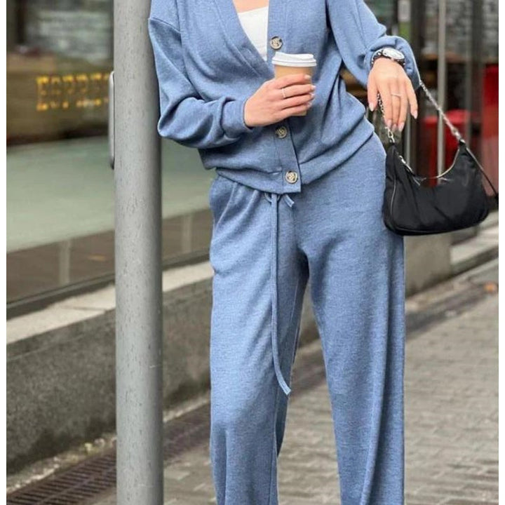 Luxe damesset van premium wol