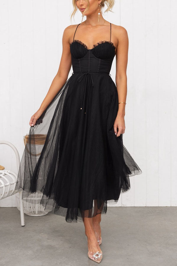 Maxi-jurk voor dames met bandjes