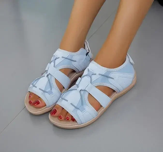 Orthopedische open sandalen voor dames met brede band