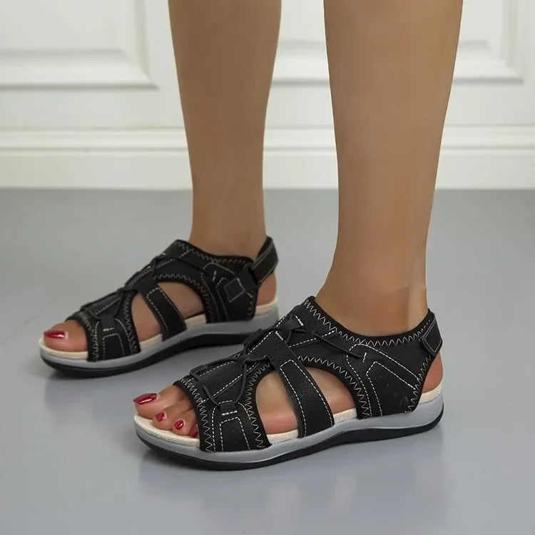 Orthopedische open sandalen voor dames met brede band