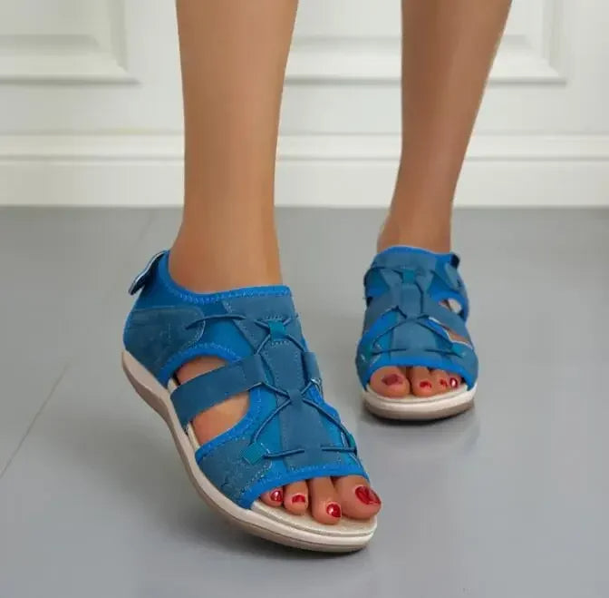 Orthopedische open sandalen voor dames met brede band