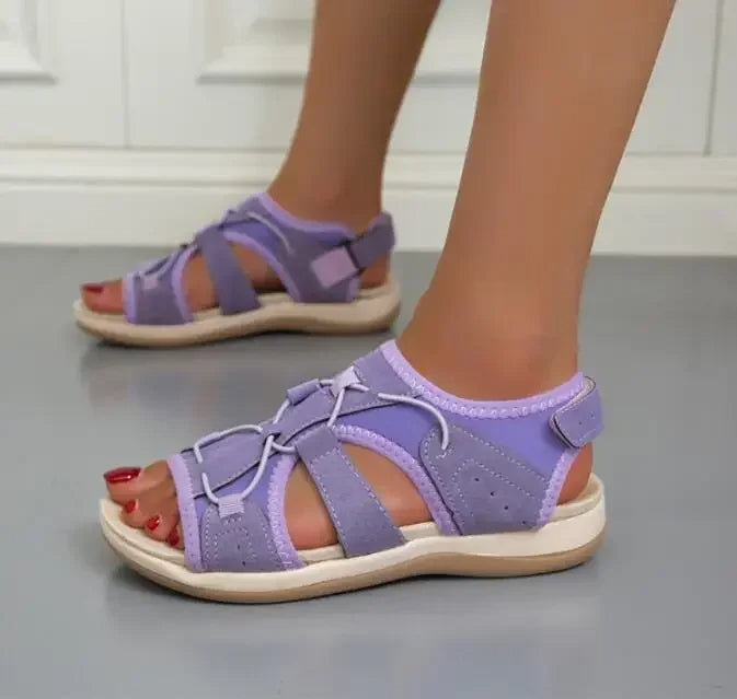 Orthopedische open sandalen voor dames met brede band