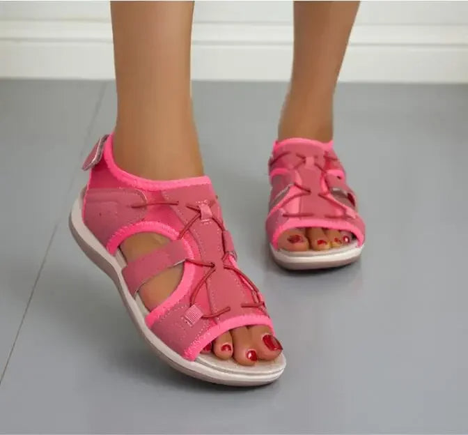 Orthopedische open sandalen voor dames met brede band