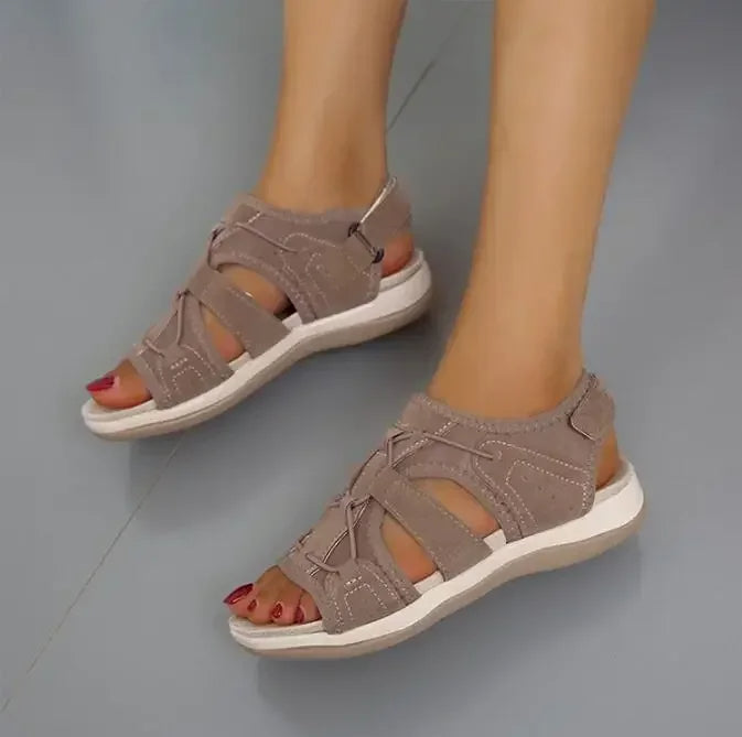 Orthopedische open sandalen voor dames met brede band