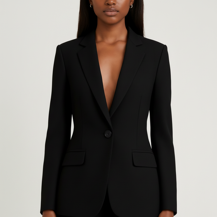 Damespak met blazer en broek in klassieke stijl