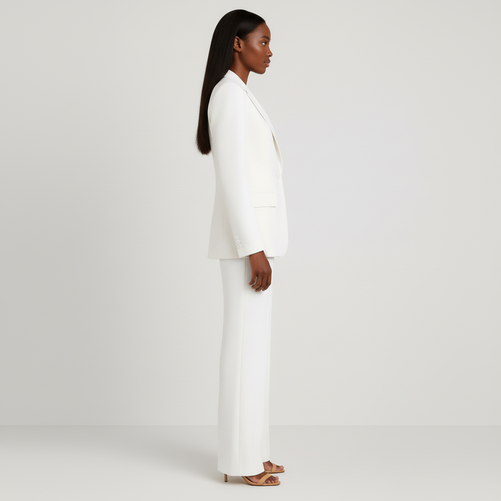 Damespak met blazer en broek in klassieke stijl