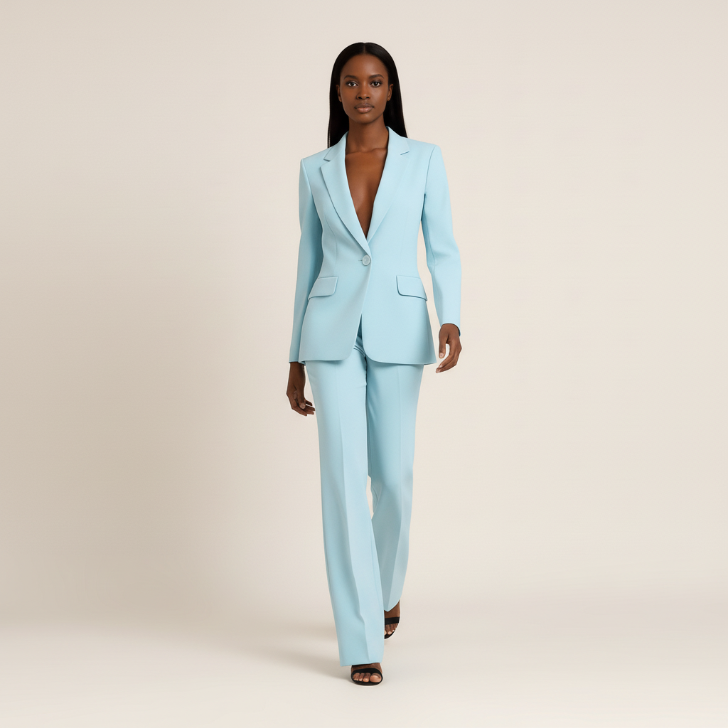 Damespak met blazer en broek in klassieke stijl