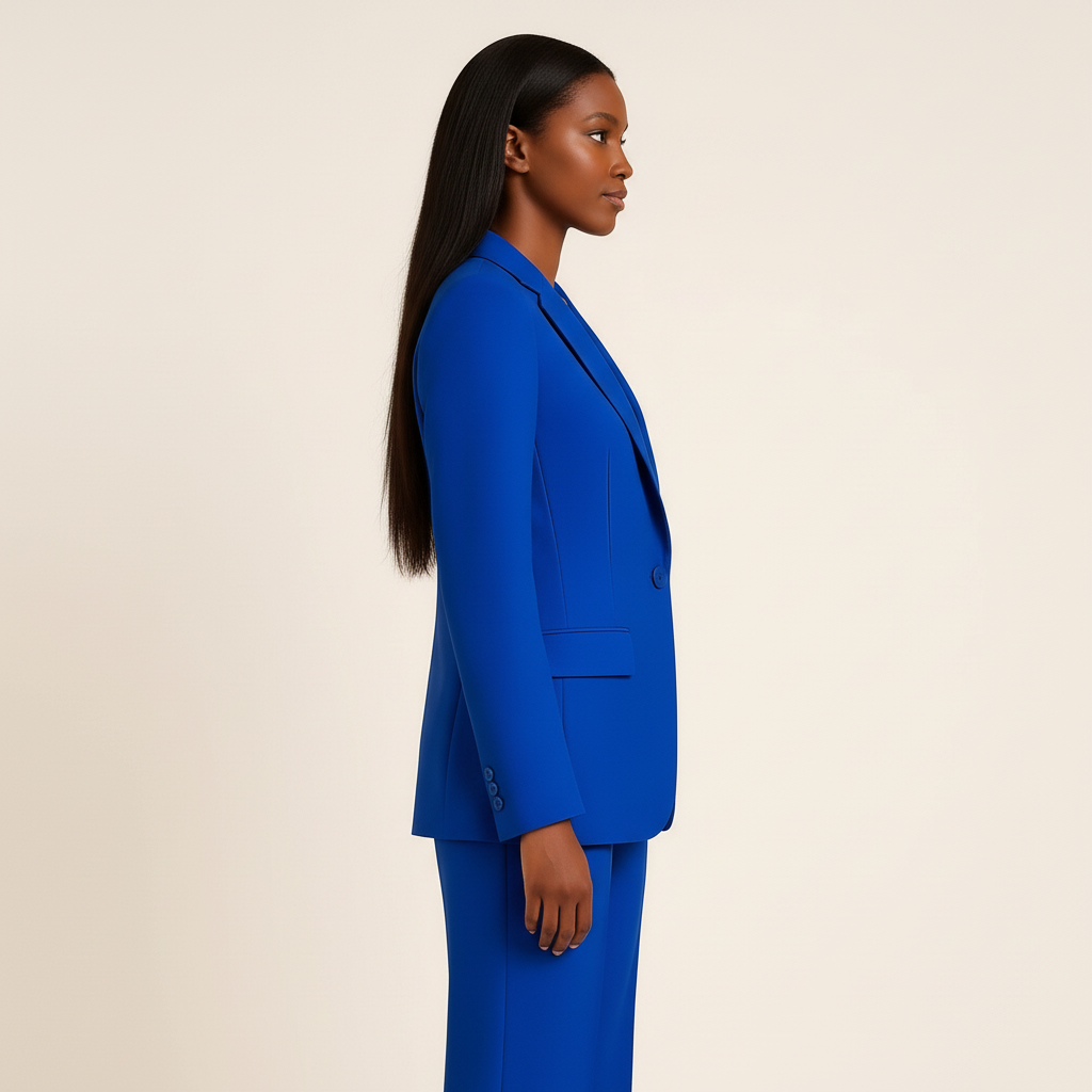 Damespak met blazer en broek in klassieke stijl
