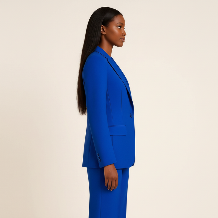 Damespak met blazer en broek in klassieke stijl