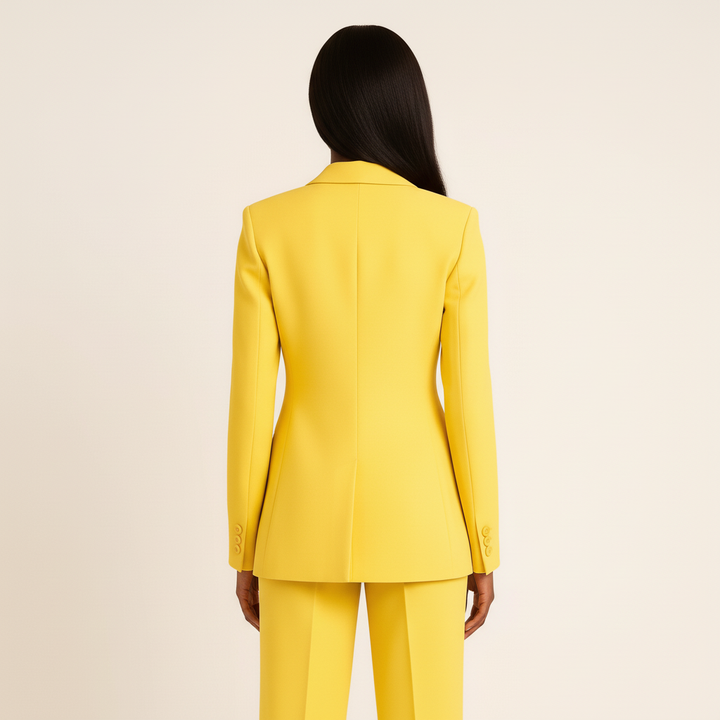 Damespak met blazer en broek in klassieke stijl