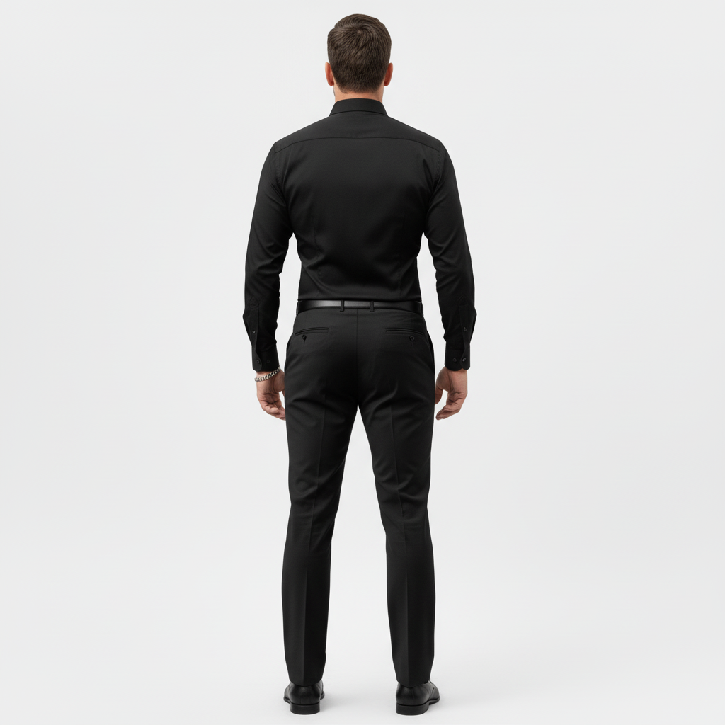 Slim-fit overhemd met lange mouwen voor heren