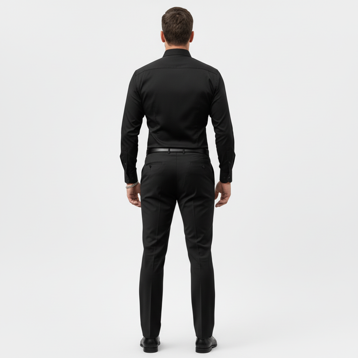 Slim-fit overhemd met lange mouwen voor heren