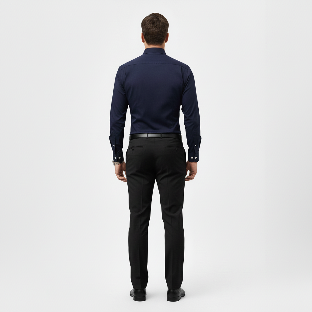 Slim-fit overhemd met lange mouwen voor heren