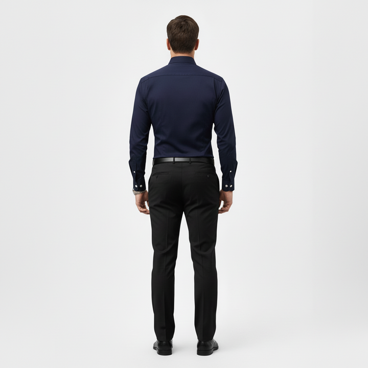 Slim-fit overhemd met lange mouwen voor heren