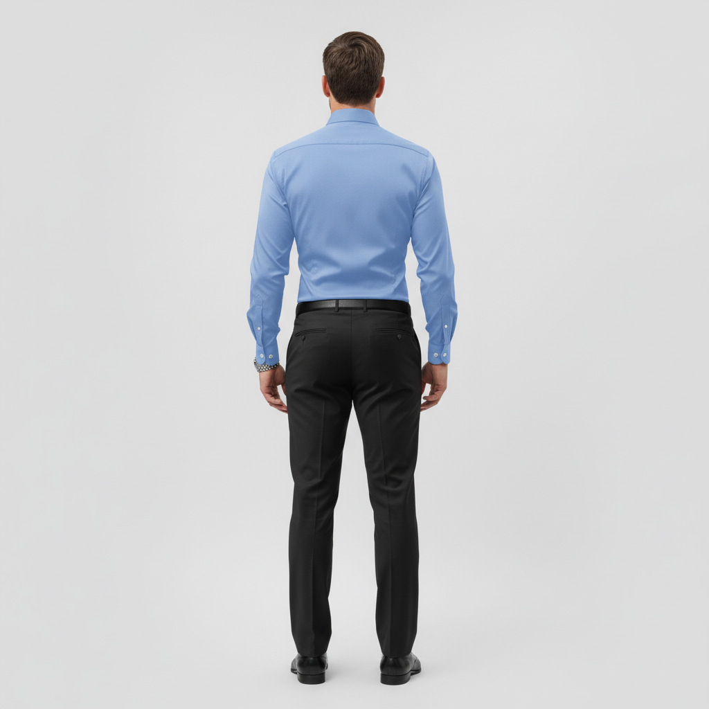 Slim-fit overhemd met lange mouwen voor heren