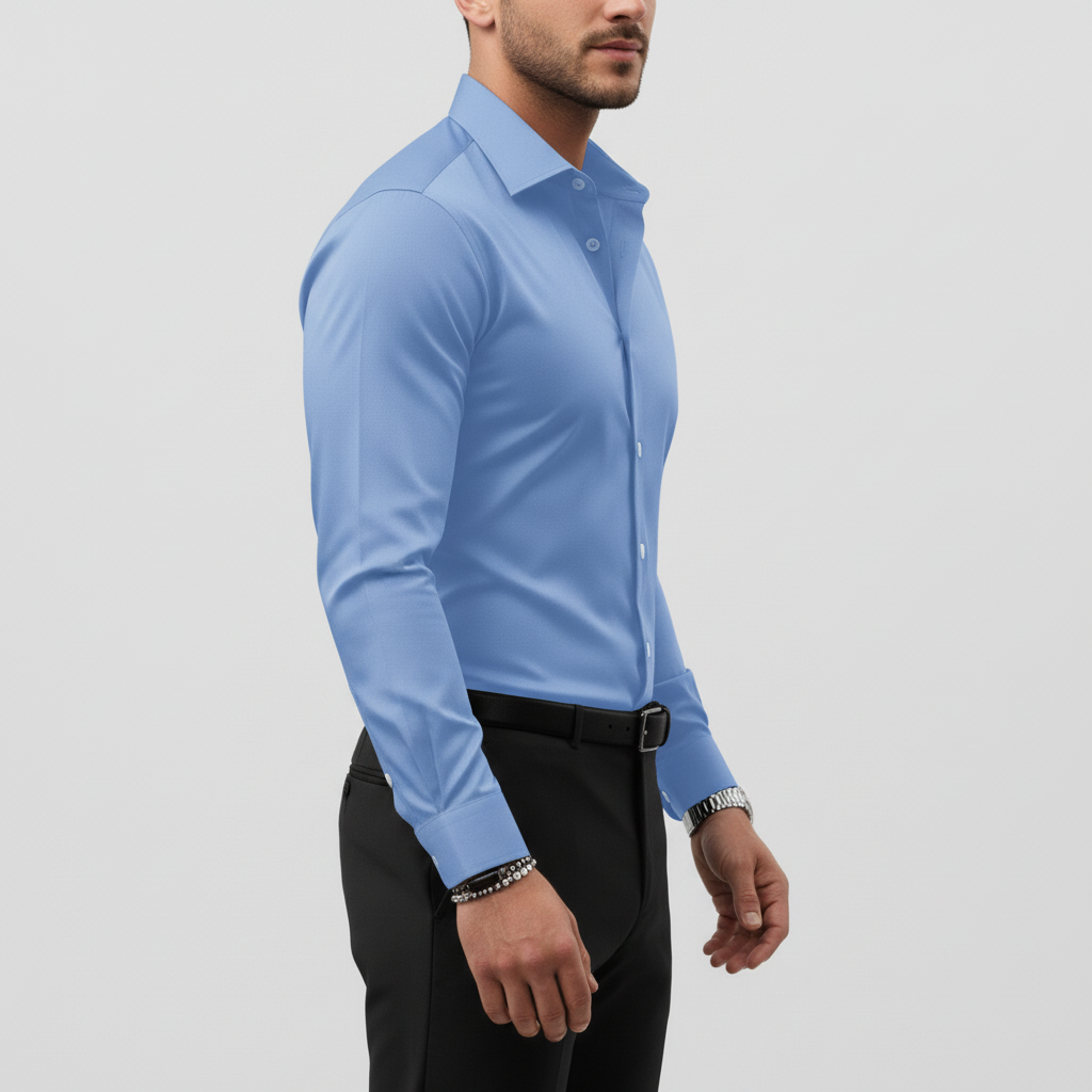 Slim-fit overhemd met lange mouwen voor heren