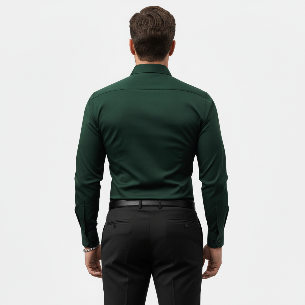 Slim-fit overhemd met lange mouwen voor heren