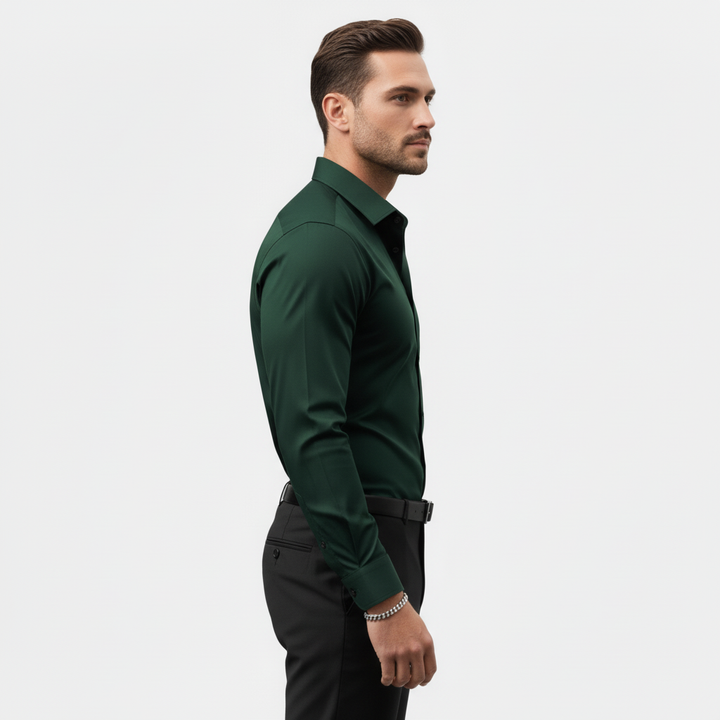 Slim-fit overhemd met lange mouwen voor heren