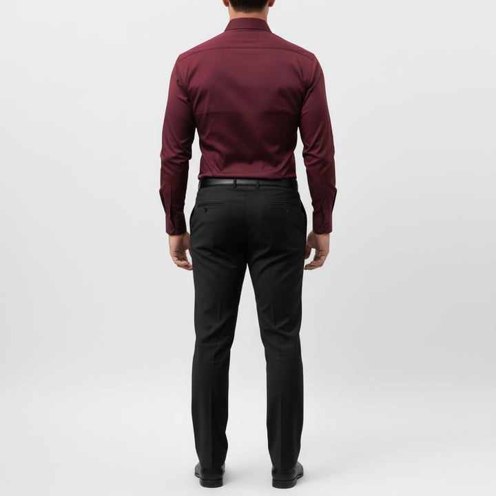 Slim-fit overhemd met lange mouwen voor heren