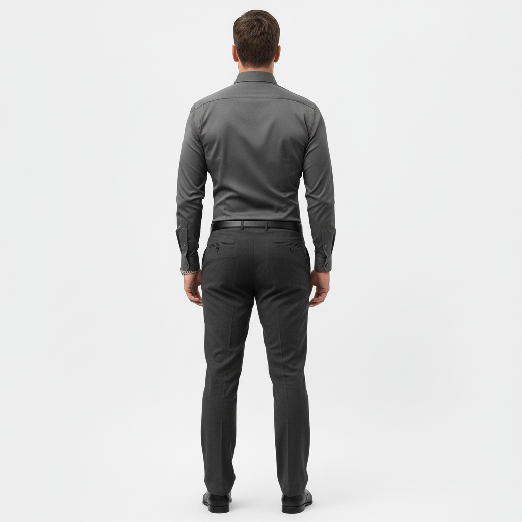 Slim-fit overhemd met lange mouwen voor heren