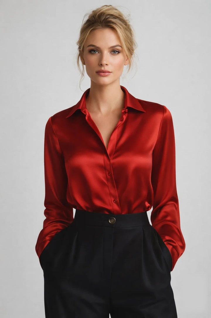 Elegante damestop met lange mouwen