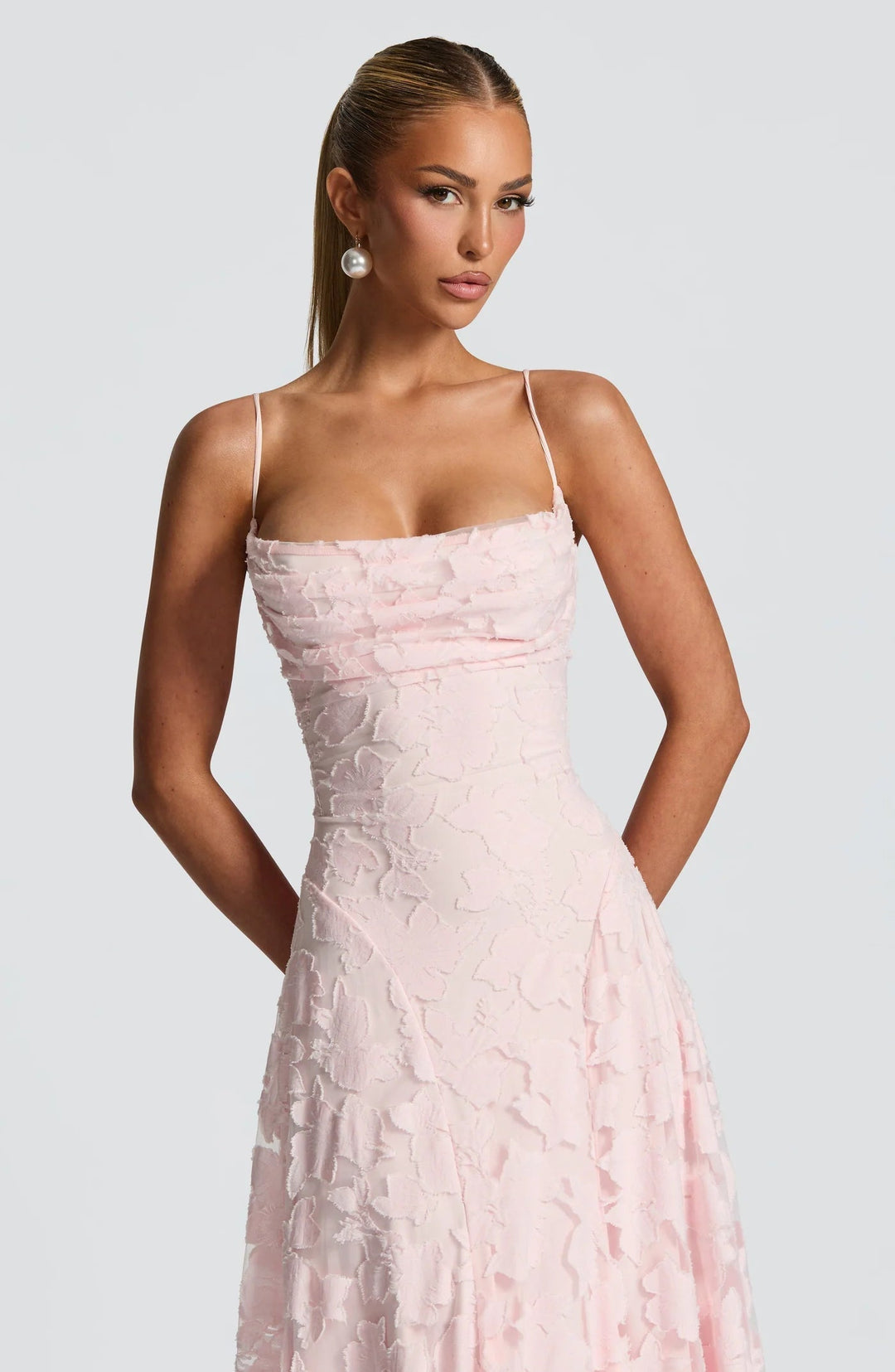 Maxi-avondjurk met bloemenprint