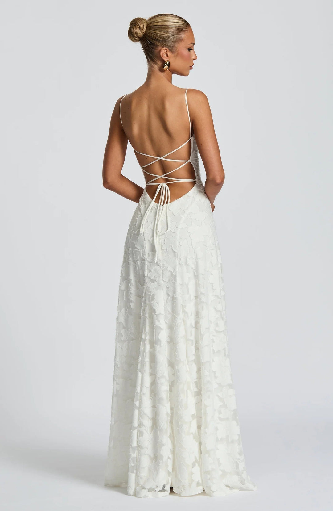 Maxi-avondjurk met bloemenprint