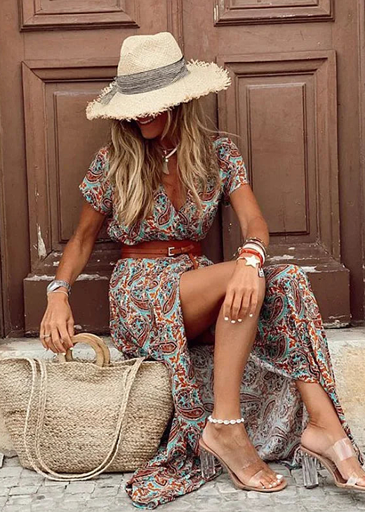 Maxi zomerjurk met bloemenprint