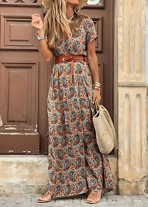 Maxi zomerjurk met bloemenprint