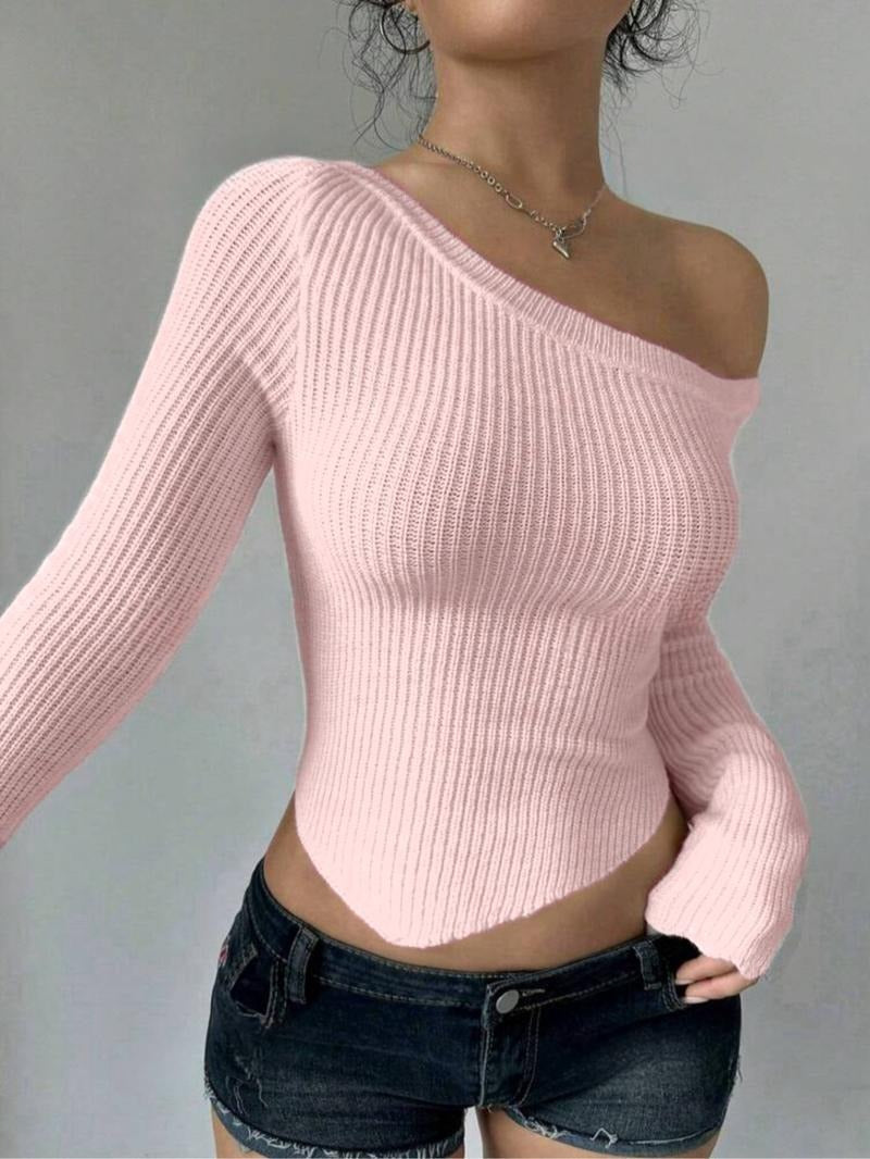 Gebreide off-the-shoulder blouse voor dames