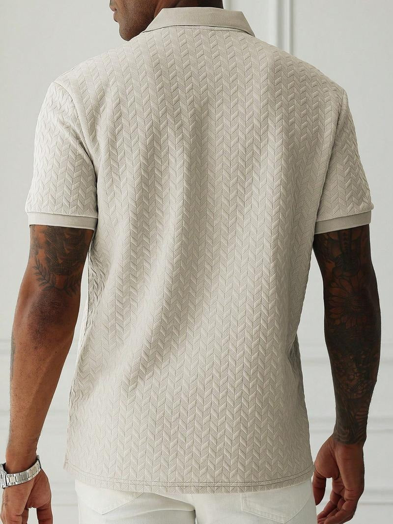 Polo shirt met textuur voor heren