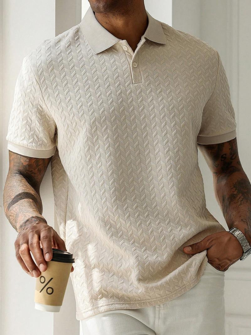 Polo shirt met textuur voor heren