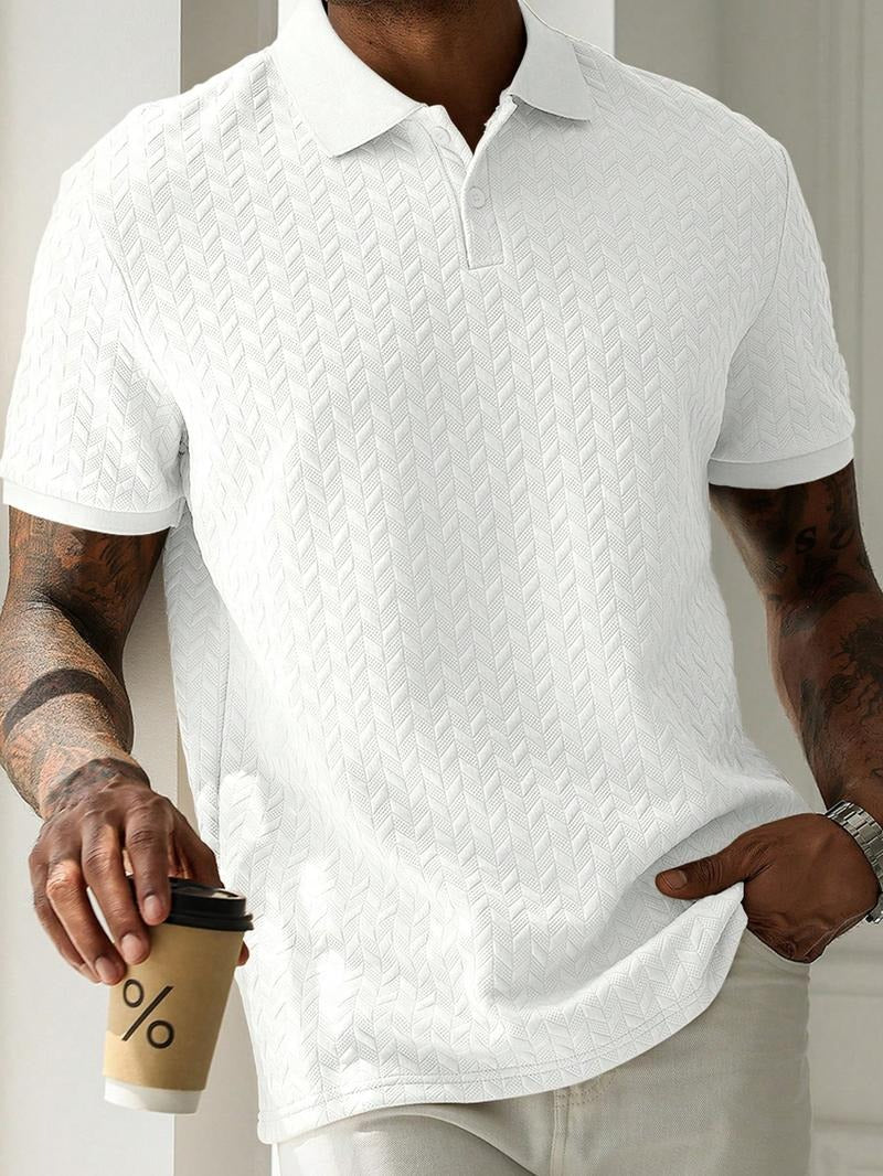 Polo shirt met textuur voor heren