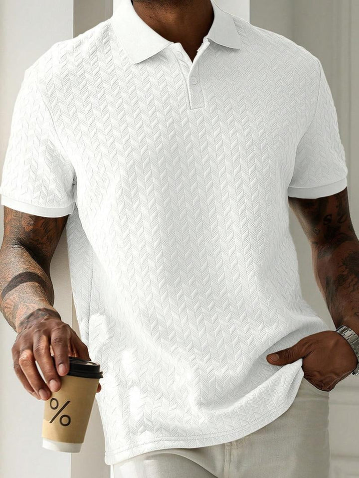 Polo shirt met textuur voor heren