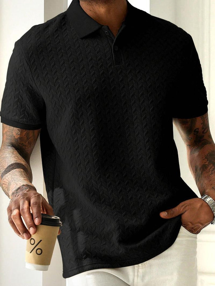 Polo shirt met textuur voor heren