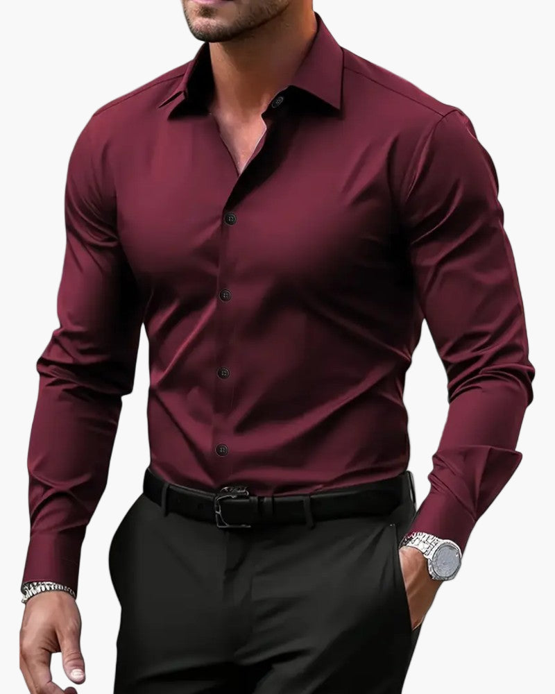 Slim fit overhemd met lange mouwen voor heren